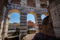 Depuis l'intérieur du Colisée